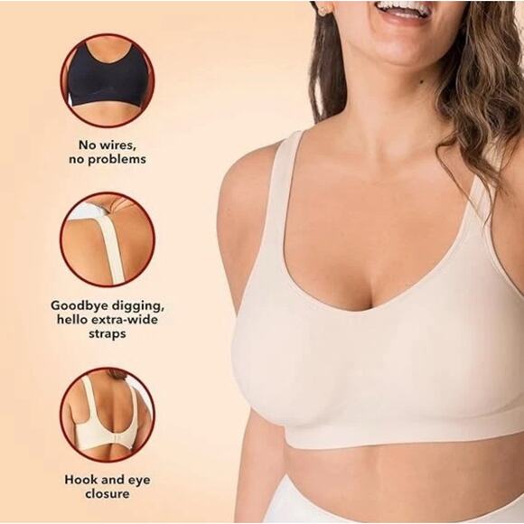 TRUEKIND 10210 Supportive Comfort Wireless Shaping Bra Beige Womens XL NWT - Picture 7 of 8